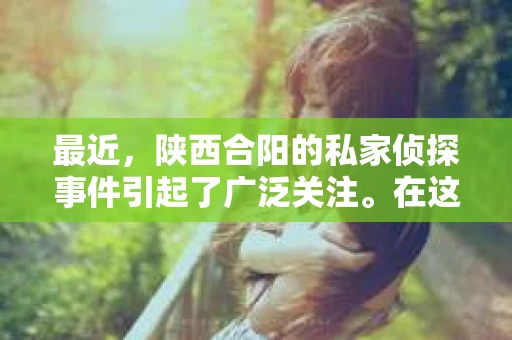 最近，陕西合阳的私家侦探事件引起了广泛关注。在这个信息爆炸的时代，隐私保护显得尤为重要。今天，我们就来聊聊这个事件，看看它背后的一些故事。