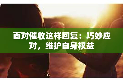 面对催收这样回复：巧妙应对，维护自身权益