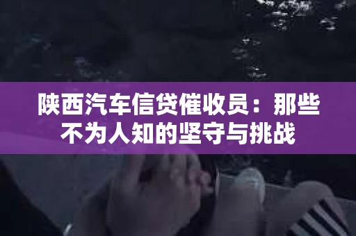 陕西汽车信贷催收员：那些不为人知的坚守与挑战