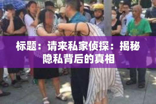 标题：请来私家侦探：揭秘隐私背后的真相