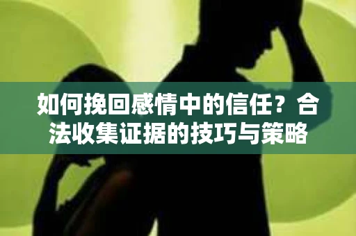 如何挽回感情中的信任?合法收集证据的技巧与策略 如何挽回感情中的信任?合法收集证据的技巧与策略
