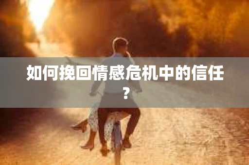 如何挽回情感危机中的信任？