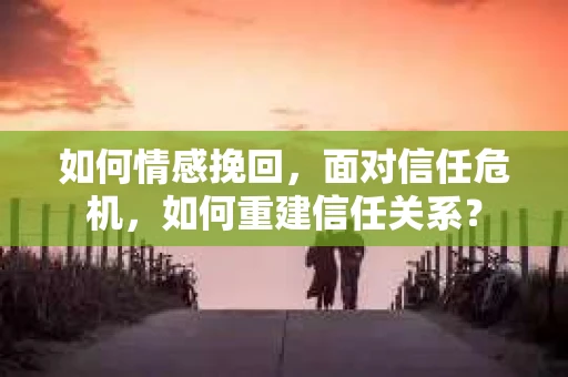 如何情感挽回，面对信任危机，如何重建信任关系？